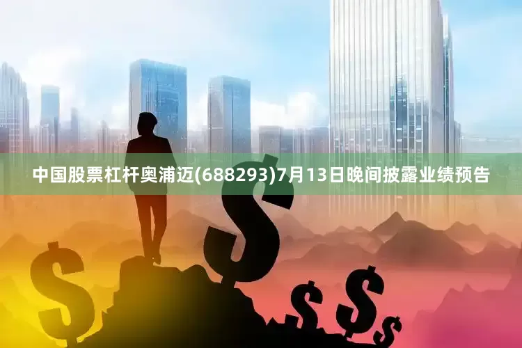 中国股票杠杆奥浦迈(688293)7月13日晚间披露业绩预告